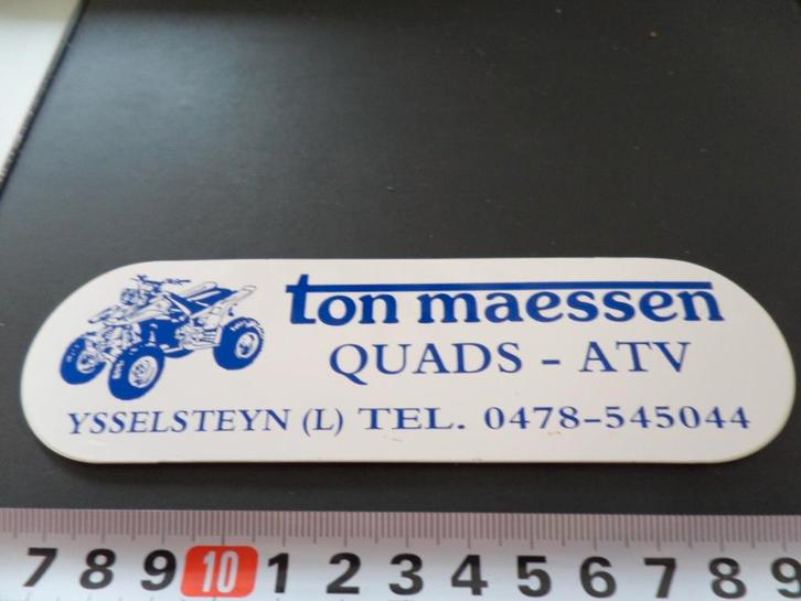 sticker ijsselsteijn (l) ton maessen quads atv, Verzamelen, Stickers, Zo goed als nieuw, Ophalen