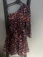 Panter one shoulder jurkje M paars zwart jurken dresses, Maat 38/40 (M), Overige kleuren, Verzenden, Gedragen