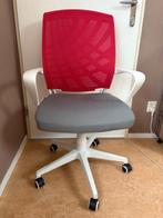 Bureaustoel op wielen, draaibaar, hJh OFFICE, rood/grijs/wit, Ophalen, Zo goed als nieuw, Overige kleuren, Bureaustoel