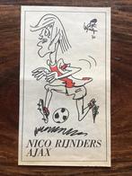 Voetbal karikatuur Dik Bruynesteyn Nico Rijnders Ajax 1970, Verzamelen, Sportartikelen en Voetbal, Verzenden, Gebruikt, Ajax