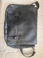 Zwarte leren schouder of laptop tas. Erg netjes., Ophalen of Verzenden, Zo goed als nieuw