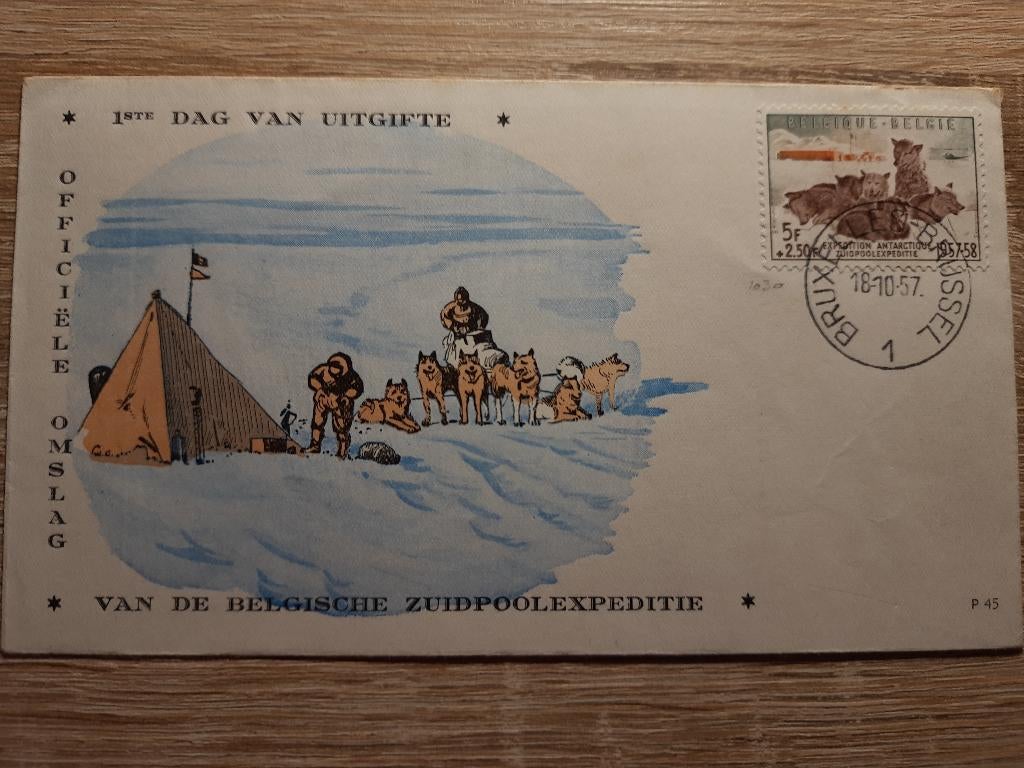 Belgie FDC, Postzegels en Munten, Postzegels | Europa | België, Met envelop, Verzenden, Gestempeld, 1e dag stempel