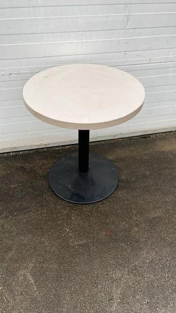 horeca bistro tafel rond 70 cm wit middenpoot zwart, Antiek en Kunst, Antiek | Meubels | Tafels, Ophalen