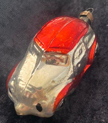 Antiek oud glazen kerstversiering decoratie ornament auto. beschikbaar voor biedingen