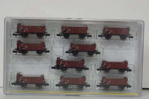 Minitrix N 15047 Güterwagen-Set mit Ladung, DB, 10-tlg ..., Hobby en Vrije tijd, Modeltreinen | N-Spoor, Nieuw, Gelijkstroom, Trix