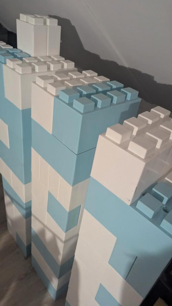 Everblocks blauw/wit - Modulaire bouwblokken LEGO, Kinderen en Baby's, Speelgoed | Duplo en Lego, Gebruikt, Ophalen