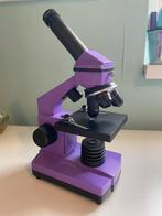 Paarse Levenhuk microscoop compleet met accessoires, Audio, Tv en Foto, Optische apparatuur | Microscopen, Zo goed als nieuw, Ophalen