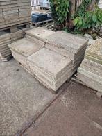25 tegels 40x60x5 gebruikt grijs, Ophalen, Gebruikt, 10 m² of meer, Beton