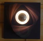 Fraaie vintage Hustadt Leuchten wandlamp in Lila, ca. 1970, Ophalen of Verzenden, Gebruikt, Glas, Vintage