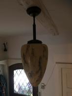 Mooie glazen marmeren hanglamp, Huis en Inrichting, Lampen | Hanglampen, Ophalen, Gebruikt, 50 tot 75 cm, Vintage