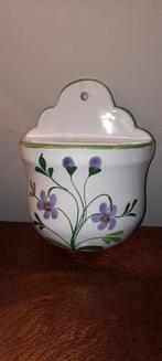 Vintage Portugees handbeschilderde wand bloempot., Ophalen of Verzenden