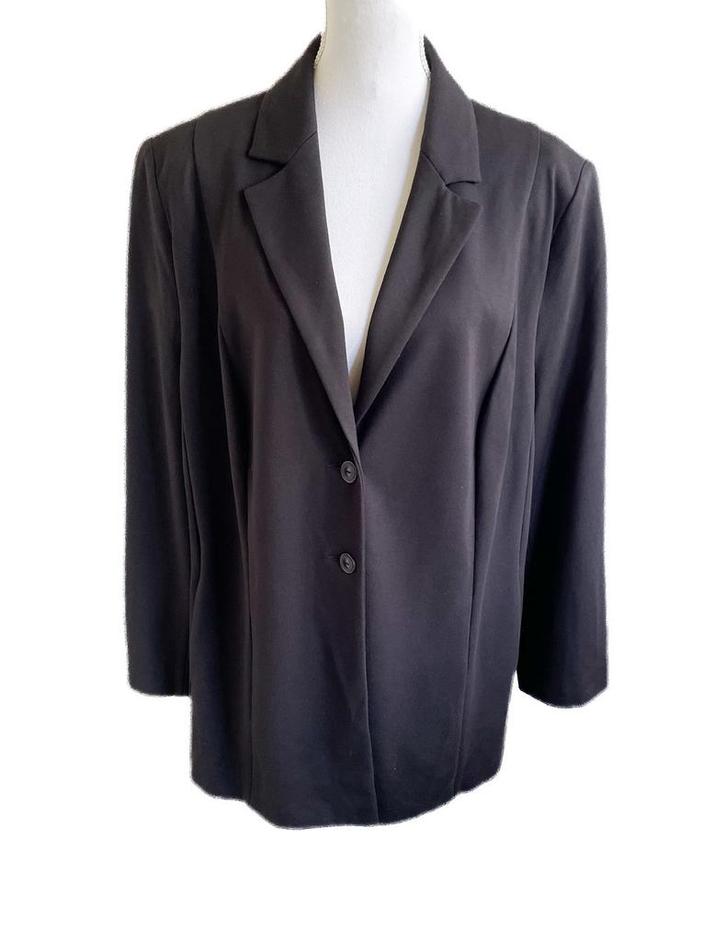 SALE Mooie blazer van Q’neel 50/52, Kleding | Dames, Grote Maten, Zo goed als nieuw, Jasje of Colbert, Zwart, Ophalen of Verzenden