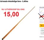 Biljart keu Artemis, Sport en Fitness, Biljarten en Poolen, Ophalen, Nieuw, Keu of Ballen