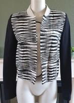 Cop. Copine zwart wit zomer jas mt S 36 jack jasje streep, Verzenden, Zwart, Zo goed als nieuw, Maat 36 (S)