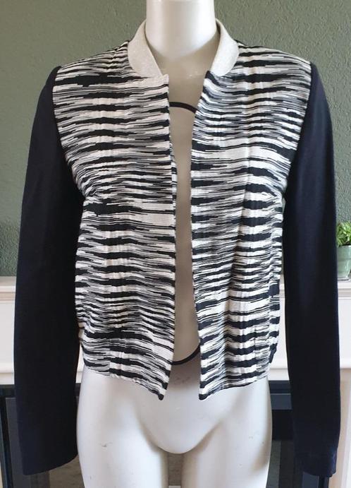 Cop. Copine zwart wit zomer jas mt S 36 jack jasje streep, Kleding | Dames, Jassen | Zomer, Zo goed als nieuw, Maat 36 (S), Zwart