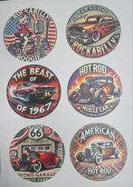 Metalen Borden Rockabilly Hotrod Muscle Car - 20cm, Ophalen of Verzenden, Nieuw