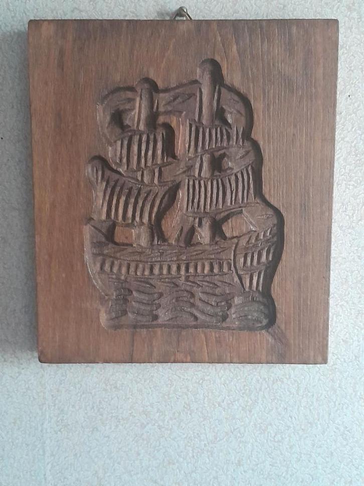 Oude Houten Koekplank - Speculaasplank VOC-Schip izgs, Antiek en Kunst, Antiek | Keukenbenodigdheden, Ophalen
