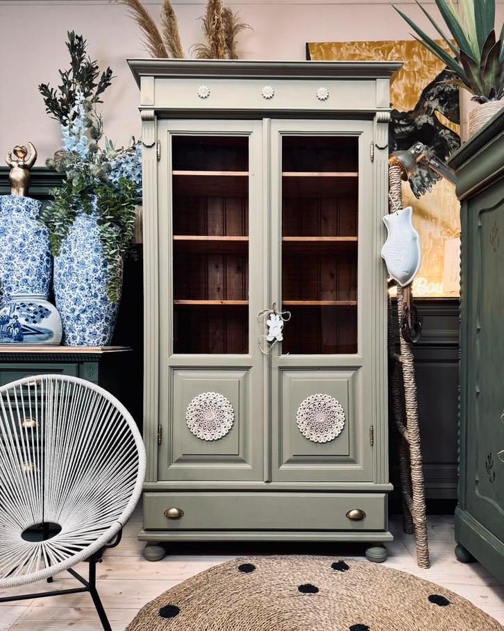 Buffetkast servieskast vitrinekast meidenkast dressoir, Huis en Inrichting, Kasten | Vitrinekasten, Zo goed als nieuw, 200 cm of meer