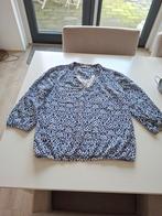Blauw witte blouse, Ophalen of Verzenden, Zo goed als nieuw, Maat 42/44 (L), Blauw