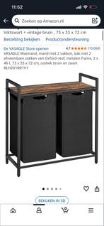 VASAGLE Wasmand met 2 vakken !, Ophalen, Gebruikt, Overige typen, Nigelgouweleeuw@hotmail.com