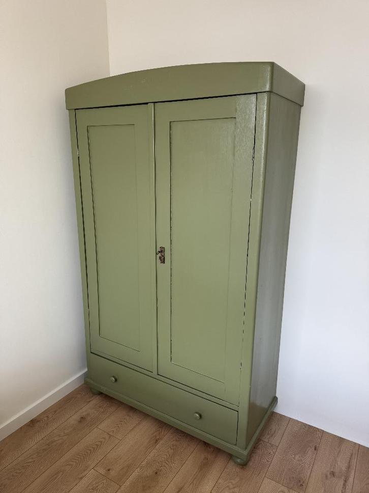 Van Dijk en Ko vintage brocante linnenkast / kledingkast, Huis en Inrichting, Kasten | Kledingkasten, Zo goed als nieuw, 150 tot 200 cm