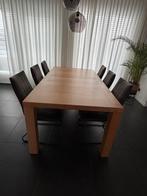 Eetkamer tafel TEAB 200x100x77 cm massief eiken, Huis en Inrichting, Tafels | Eettafels, Ophalen, Gebruikt, Eikenhout, 200 cm of meer