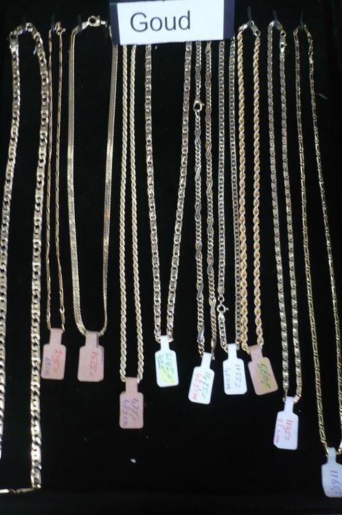 vaderdag idee nieuw en z.g.a. nieuw kettingingen zie omschr., Sieraden, Tassen en Uiterlijk, Kettingen, Nieuw, Goud, Goud, Ophalen of Verzenden