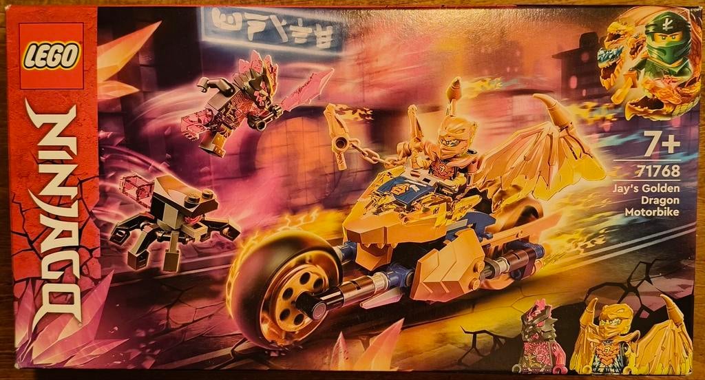 71768 - LEGO Ninjago Jay's Golden Dragon Motorbike, Kinderen en Baby's, Speelgoed | Duplo en Lego, Zo goed als nieuw, Lego, Complete set