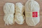 Hema. Breigaren. Wol. 1Nieuwe bollen 2 resten. Crème., Ophalen of Verzenden, Nieuw, Breien of Haken, Wol of Garen