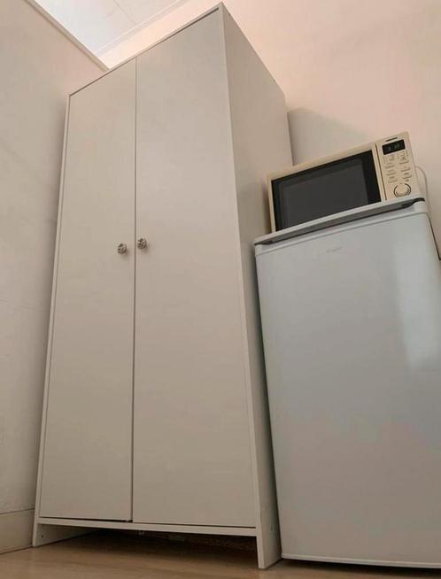 KLEPPSTAD Kledingkast met 2 deuren, wit, 79x176 cm, Huis en Inrichting, Kasten | Kledingkasten, Zo goed als nieuw, 150 tot 200 cm