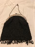 Antiek Zwarte Kralen Avondtasje zwart, Ophalen of Verzenden, Gebruikt, Zwart, Avondtasje
