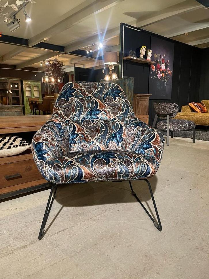 Fauteuil kleurrijk, Huis en Inrichting, Fauteuils, Nieuw, Stof, 50 tot 75 cm, 75 tot 100 cm, Ophalen of Verzenden