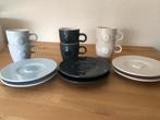 6 Douwe Egberts kop en schotels, Huis en Inrichting, Keuken | Servies, Ophalen of Verzenden, Zo goed als nieuw, Effen, Kop(pen) en/of Schotel(s)