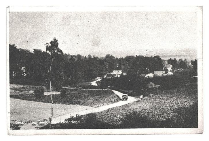 975805 Gezicht op Beek Gld 1949 Gelopen met postzegel, Verzamelen, Ansichtkaarten | Nederland, Gelopen, Gelderland, 1940 tot 1960