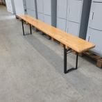 Houten kleedkamerbank / kleedbank opklapbaar - 220 cm lang, Ophalen, Gebruikt, Overige typen, X