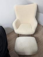 Teddy stoel + krukje - Zo goed als nieuw!, Huis en Inrichting, Ophalen, Minder dan 75 cm, Zo goed als nieuw, Stof