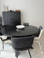 Mangohout 130cm eettafel, Ophalen, Gebruikt