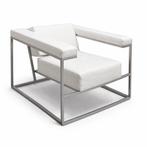 2 leren design fauteuils: Roderick Vos Spectrum (Metropolis), Huis en Inrichting, Gebruikt, Post modern design, 75 tot 100 cm