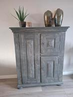 ROBUUSTE KAST old look/landelijk/krijtverf, Huis en Inrichting, Ophalen, Met deur(en), 100 tot 150 cm, Eikenhout