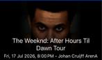 2 kaartjes 17 juli 2026 The Weekend, Tickets en Kaartjes, Twee personen
