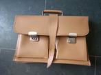 Klassieke retro lederen schooltas aktetas, Sieraden, Tassen en Uiterlijk, Tassen | Schooltassen, Gebruikt, Bruin, Aktetas of Boekentas