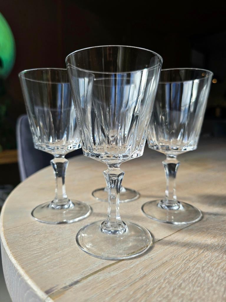 Kristallen wijnglazen (4), Ophalen of Verzenden