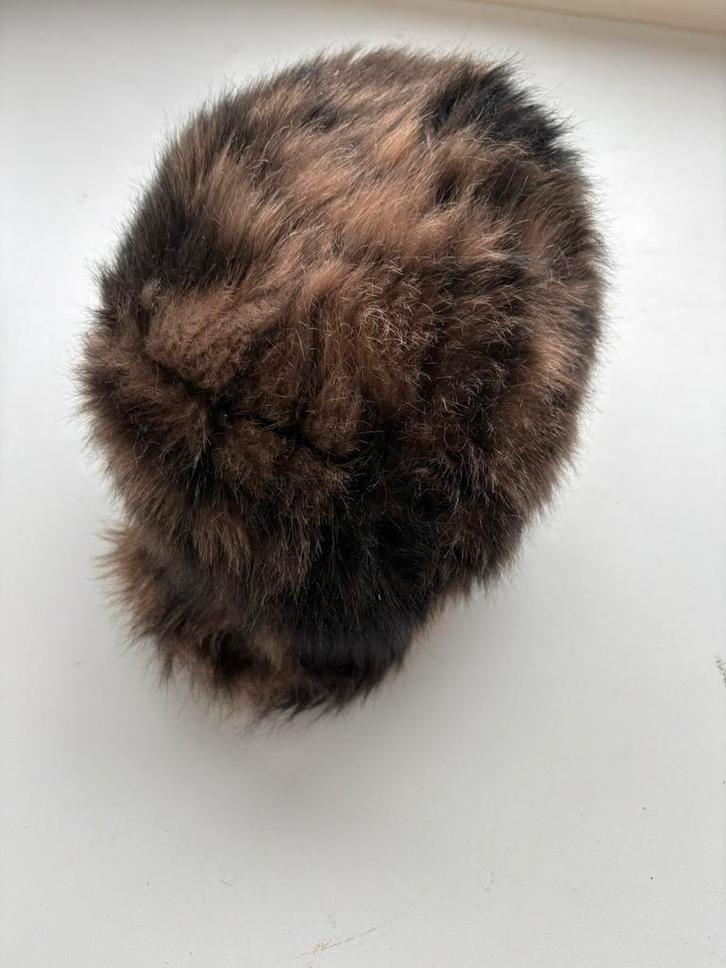 (F) Vintage Franse bontmuts – hoed, muts, kop, bont, maat 8, Kleding | Dames, Mutsen, Sjaals en Handschoenen, Zo goed als nieuw