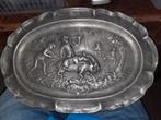 Antiek Tinnen Dienblad - Jachttafereel 1753, Ophalen of Verzenden