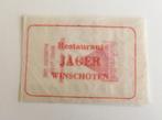 suikerzakje restaurant Jager te Winschoten (prov. Groningen), Ophalen of Verzenden