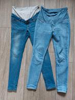 2 x zwangerschapsbroek maat M / maat 28 mama jeans, Blauw, Maat 38/40 (M), Broek of Spijkerbroek, Ophalen of Verzenden