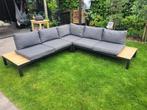 Nette 5 persoons loungeset antraciet aluminium/teakhout., Ophalen, 5 zitplaatsen, Aluminium, Zo goed als nieuw