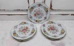 Vintage gebaksbordjes met bloemetjes,  5 beschikbaar, Antiek en Kunst, Antiek | Servies los, Ophalen of Verzenden