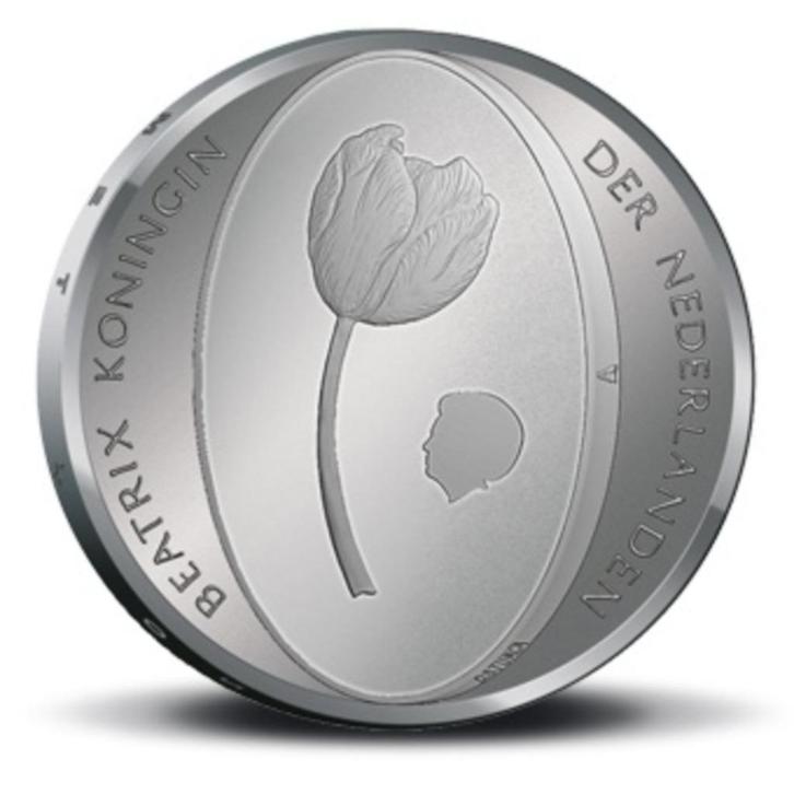 NEDERLAND 2012; 5 euromunt Tulpen verzilverd, Postzegels en Munten, Munten | Europa | Euromunten, Losse munt, 5 euro, Overige landen