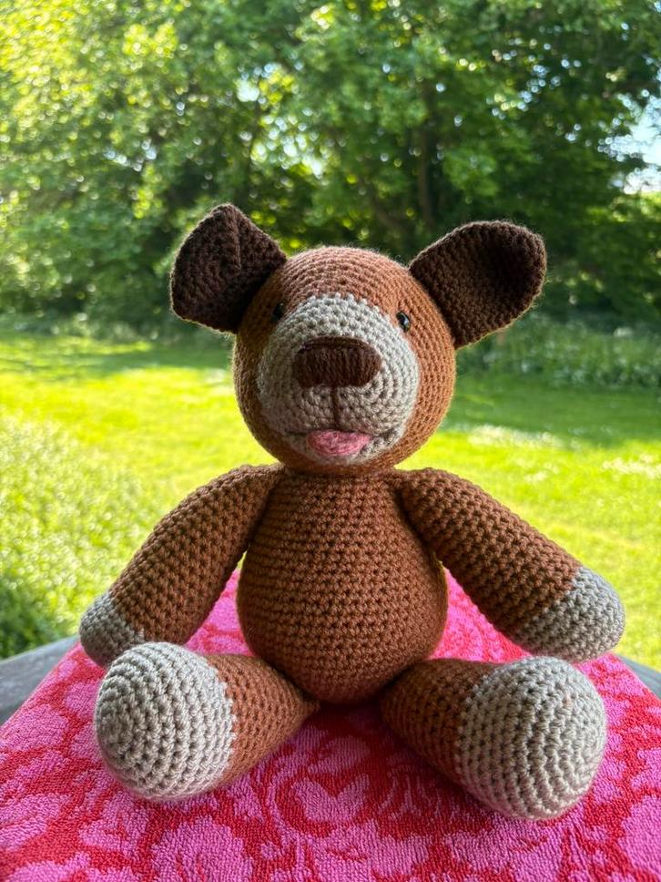 Gehaakte hond, Kinderen en Baby's, Speelgoed | Knuffels en Pluche, Nieuw, Hond, Ophalen of Verzenden